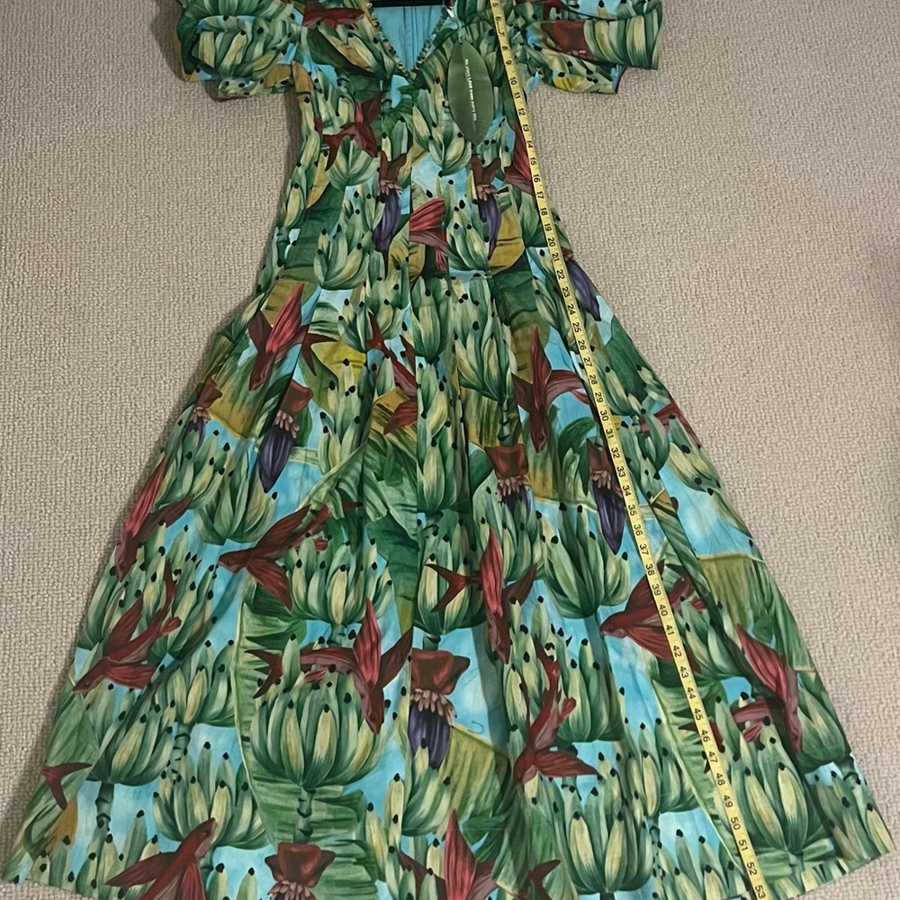 Farm Rio Blue Banana Pingo Midi Dress (SOLD OUT) - Picture 6 of 12